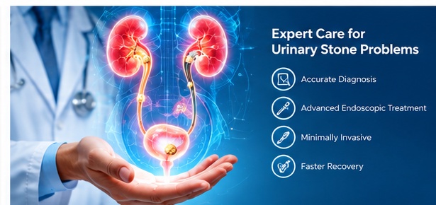 Endoscopic stone surgery and laser lithotripsy treatment at Ekanshi Clinic Jaipur